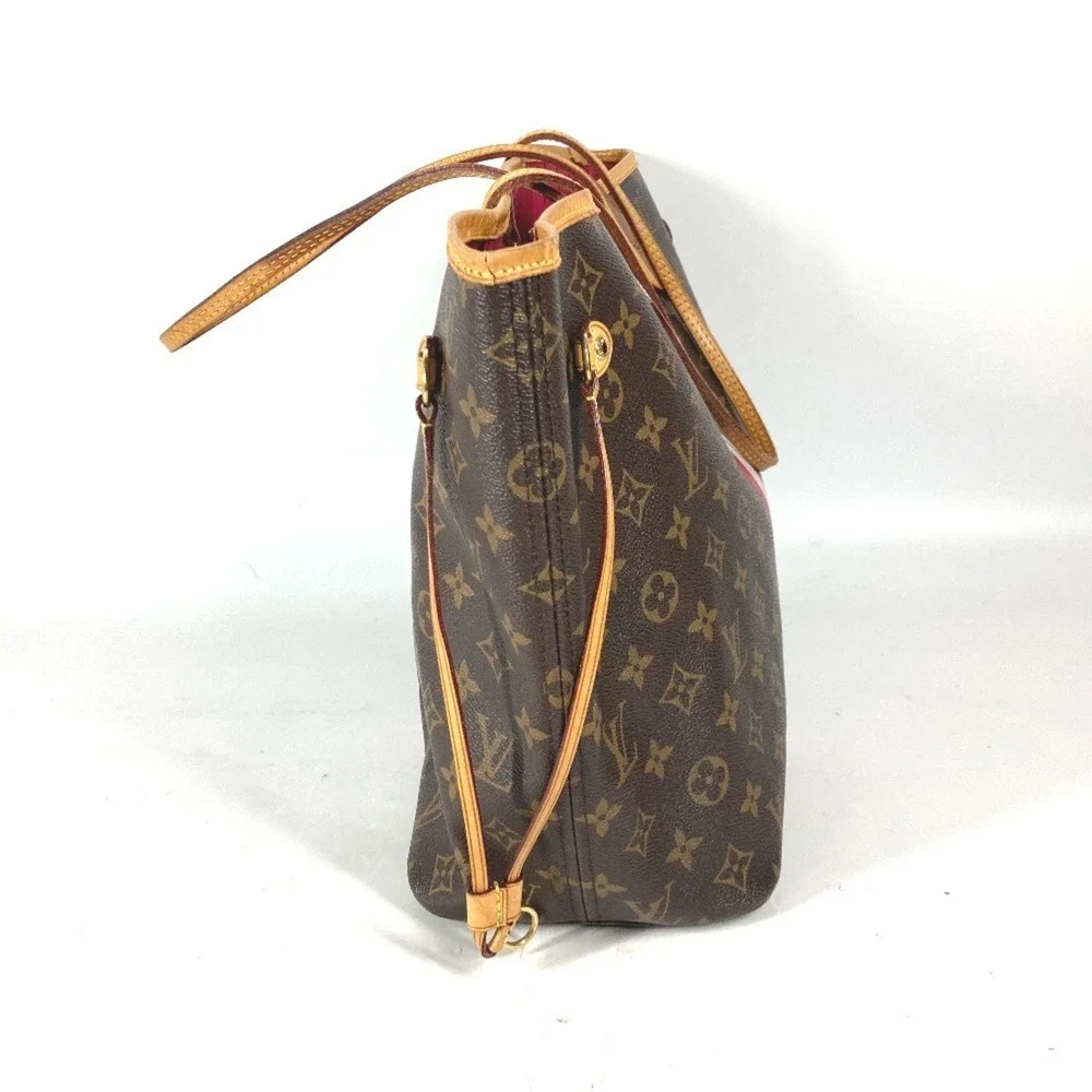LOUIS VUITTON Brown Monogram Canvas Neverfull MM Shoulder Bag
